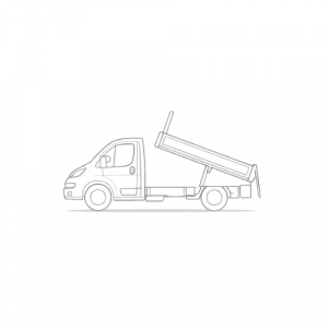 Illustration of a tipper van